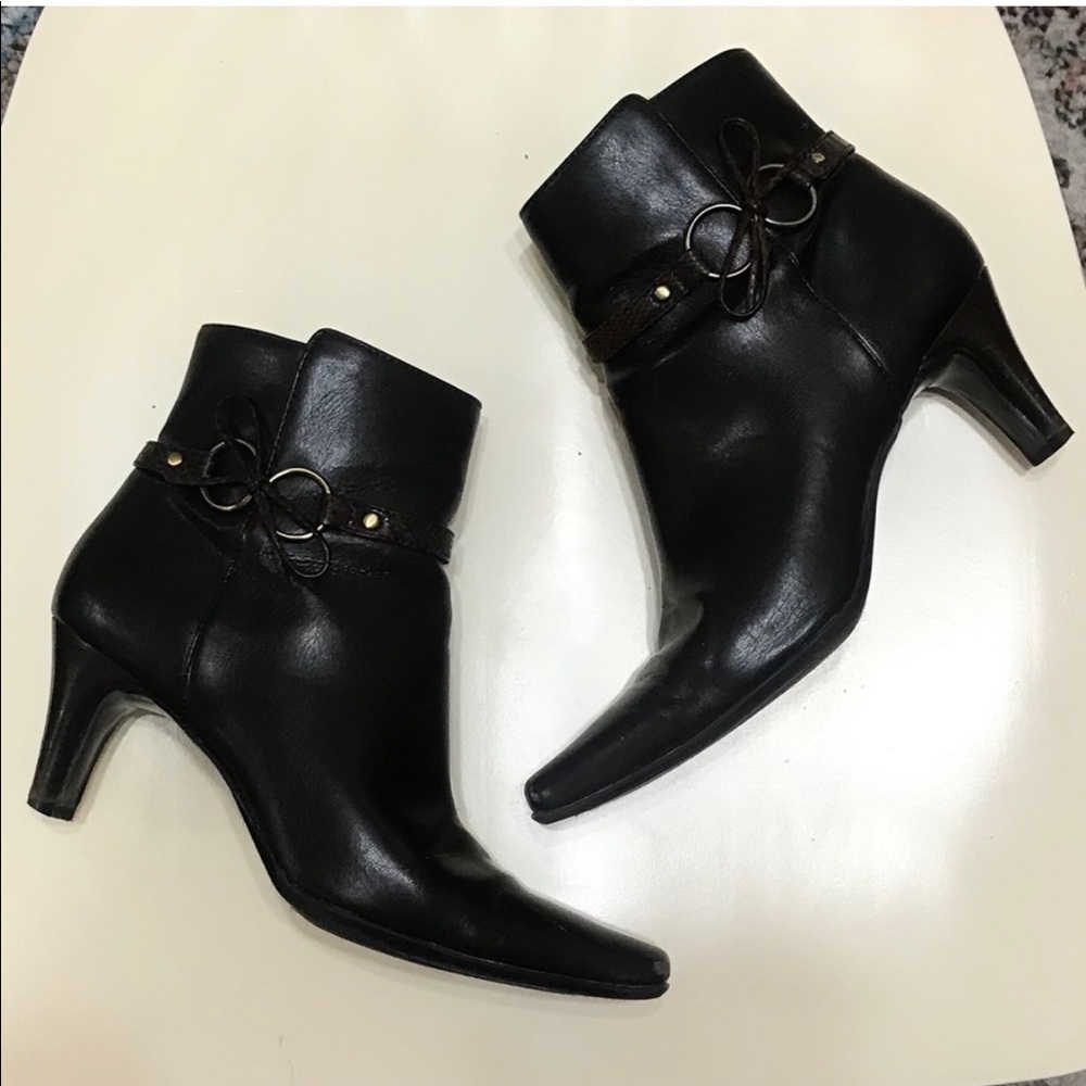 Brown Heeled Ankle Boots